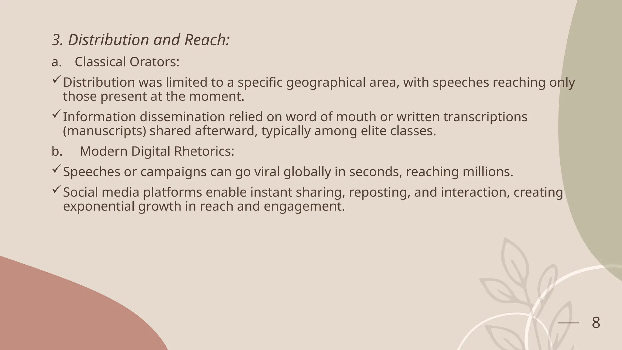 Classical and Digital Rhetorics historical evolution and differences. | PPT