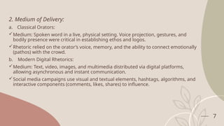 Classical and Digital Rhetorics historical evolution and differences PPT Classical and Digital Rhetorics historical evolution and differences PPT