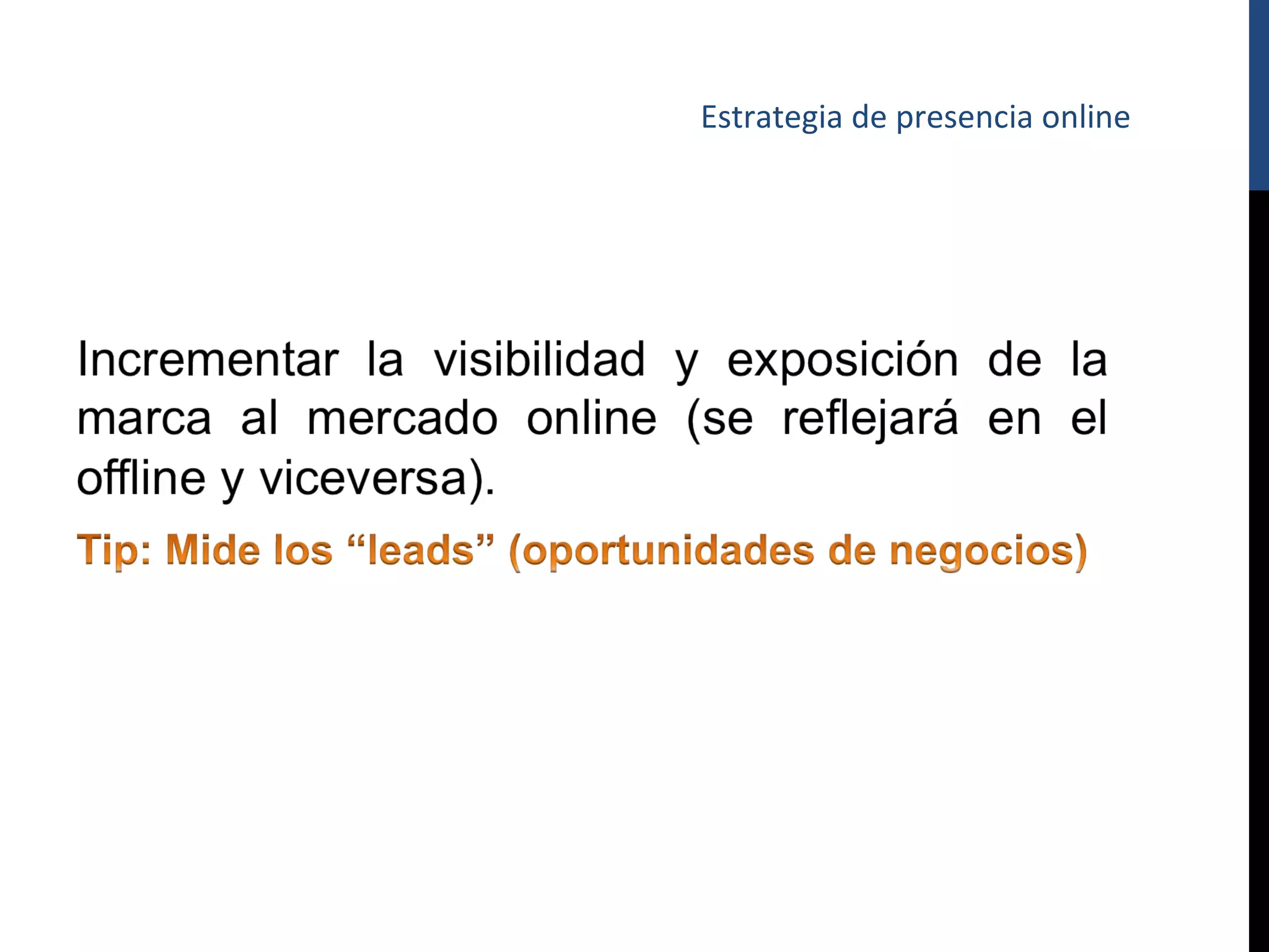 Estrategia de presencia online
 