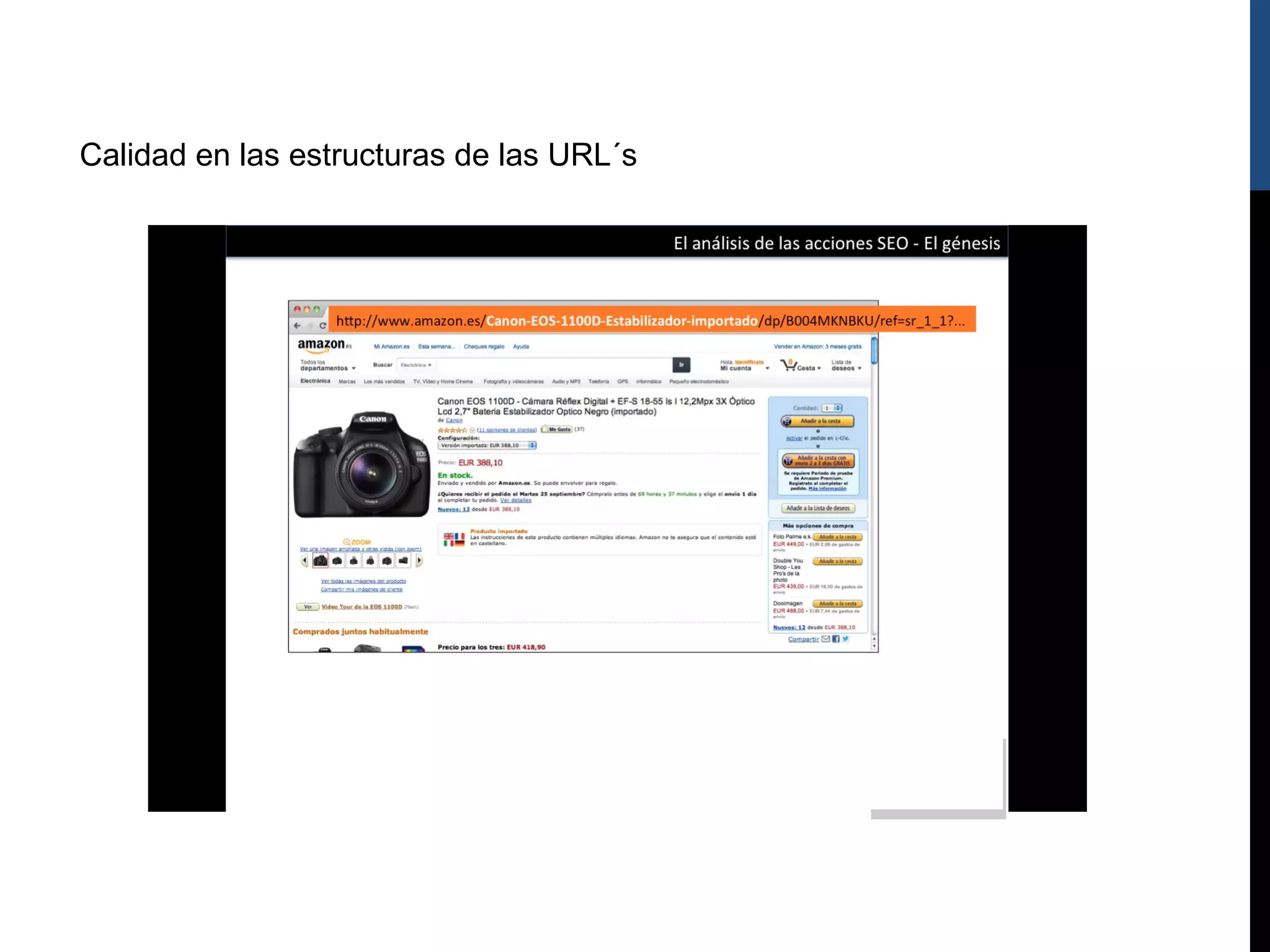 Calidad en las estructuras de las URL´s
 
