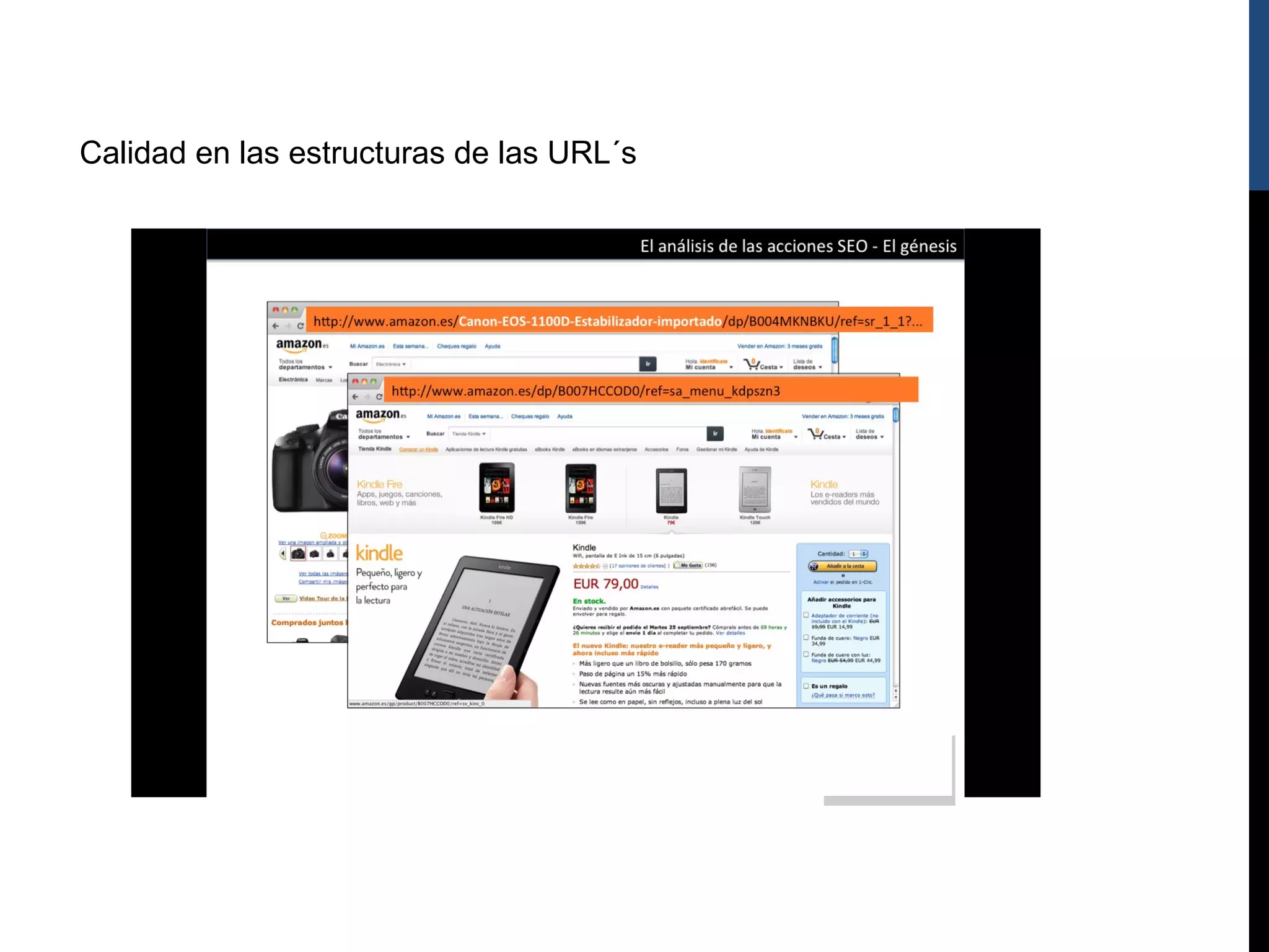 Calidad en las estructuras de las URL´s
 