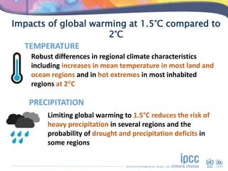 IPCC Special Report on Global Warming of 1.5oC : Key Findings | PPTX