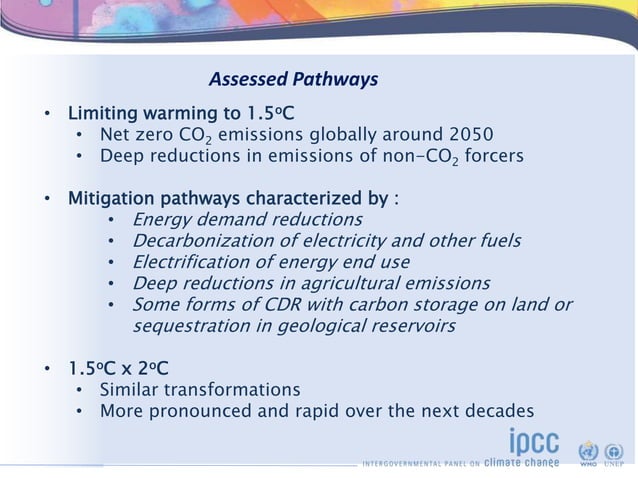 IPCC Special Report on Global Warming of 1.5oC : Key Findings | PPT