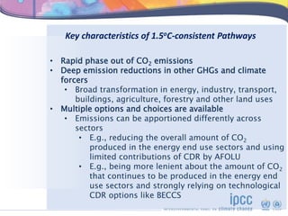 IPCC Special Report on Global Warming of 1.5oC : Key Findings | PPTX