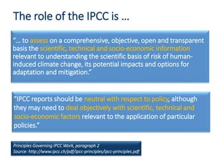 IPCC Special Report on Global Warming of 1.5oC : Key Findings | PPTX