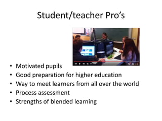 More information
• Tasks using MOOC/CLIL elements
• Self-Regulated Questionnaire
• Scale for evaluation (SAM-scale)
• https://drive.google.com/folderview?id=0B2G
ekloYrdFQdWtTQWp0ZGpxSmc&usp=sharing
 