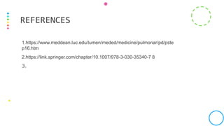 1.https://www.meddean.luc.edu/lumen/meded/medicine/pulmonar/pd/pste
p16.htm
2.https://link.springer.com/chapter/10.1007/978-3-030-35340-7 8
3.
REFERENCES
 