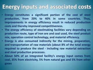 Innovations for energy utilisation in iron&steel plants | PPTX