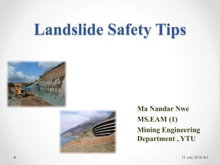 Landslide Safety Tips Pptx