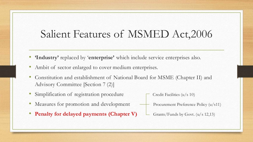 Micro, Small and Medium Enterprises Development Act, 2006 A Law wit…