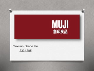 Yuxuan Grace He
2331285
 