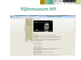 Rijksmuseum API
 