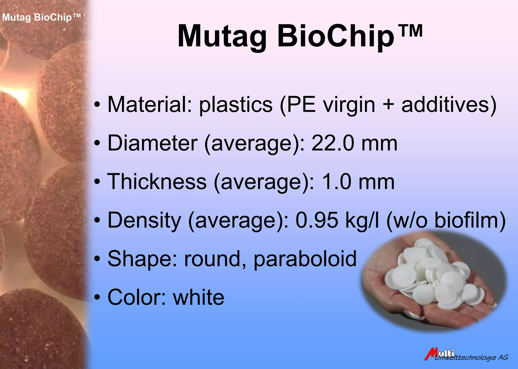 Presentation about Mutag BioChip: 3,000 m2/m3 high-performance biofilm ...