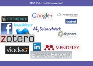 14 © Mysciencework - Strictly private and confidential – All rights reserved. www.mysciencework.com
Web 2.0 – collaborative web
14
 