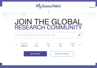 33 © Mysciencework - Strictly private and confidential – All rights reserved. www.mysciencework.com
 