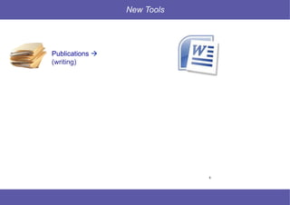 4 © Mysciencework - Strictly private and confidential – All rights reserved. www.mysciencework.com
New Tools
4
Publications à
(writing)
 