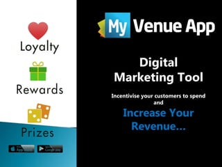 Digital
Marketing Tool
Incentivise your customers to spend
and
Increase Your
Revenue…
 