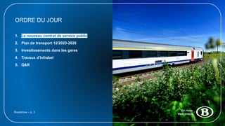 Roadshow Plans SNCB & Infrabel 2023-2026 – Namur Bienvenue