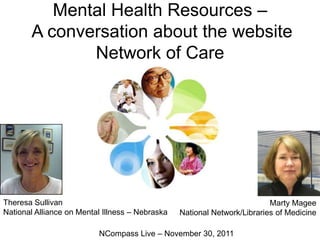 NCompass Live: Mental Health Resources - A conversation about the website Network of Care