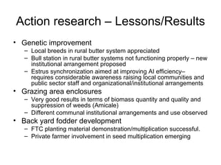 IPMS experiences on research for dairy development: Approaches and lessons  