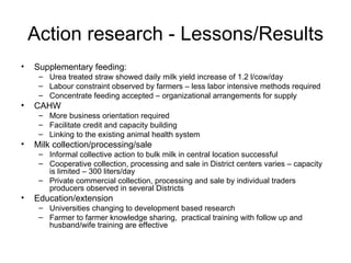 IPMS experiences on research for dairy development: Approaches and lessons  