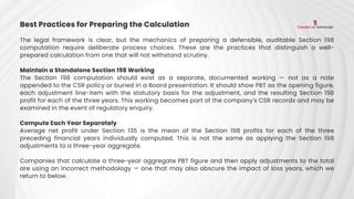 Auditable Section Net Profit Calculation for CSR: Why Section 198 Is Not the Same as Your ...