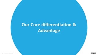 45 © 2016 Citrix | Confidential
Our Core differentiation &
Advantage
 