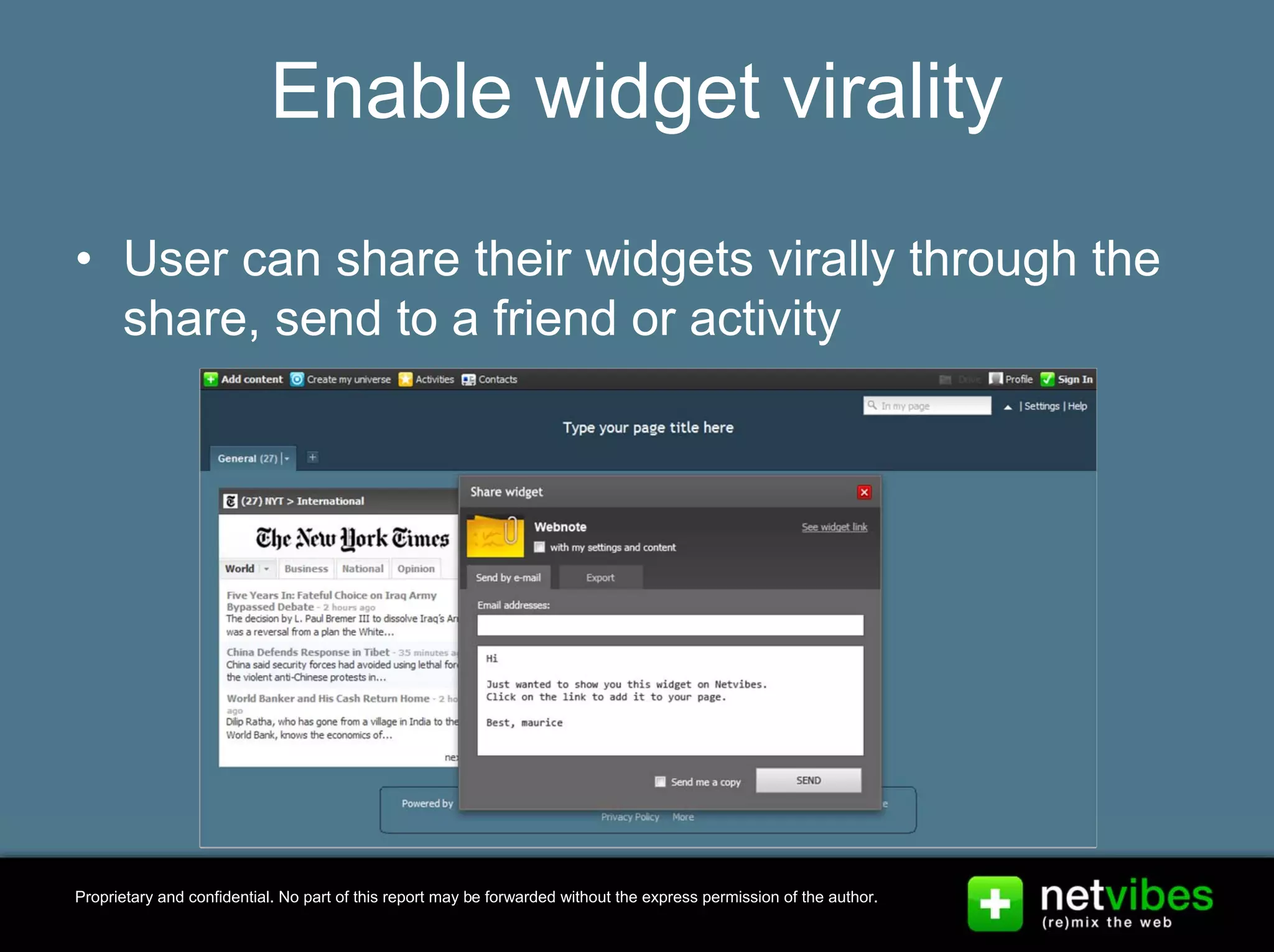 Presentation Netvibes