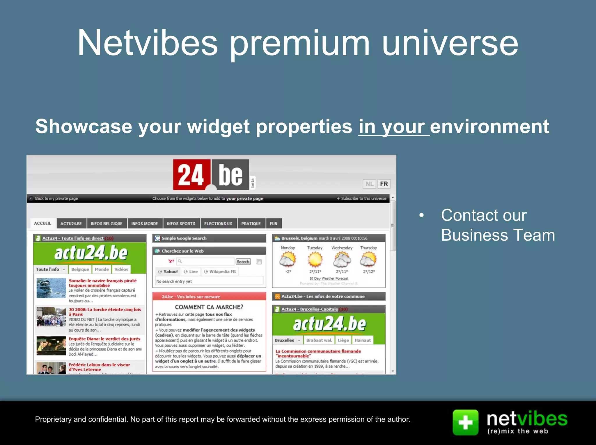 Presentation Netvibes
