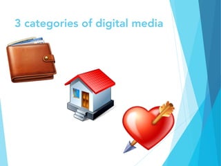 3 categories of digital media
 