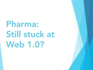 Pharma:
Still stuck at
Web 1.0?
 