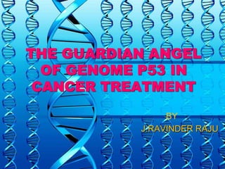THE GUARDIAN ANGEL
OF GENOME P53 IN
CANCER TREATMENT
BY
J.RAVINDER RAJU
 