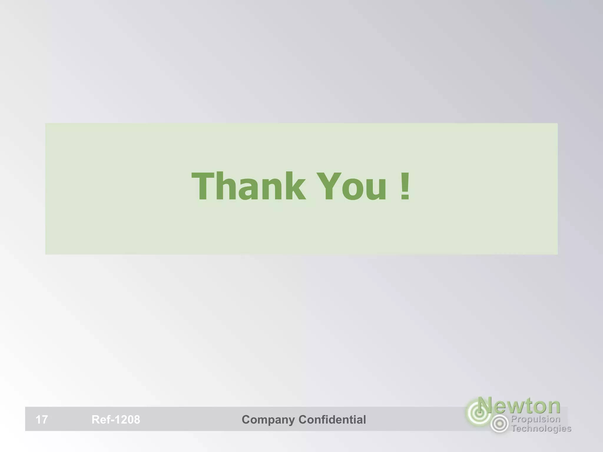 Thank You !   Ref-1208 Company Confidential 