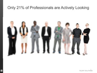 Only 21% of Professionals are Actively Looking




                                                     7
                                        TALENT SOLUTIONS
 