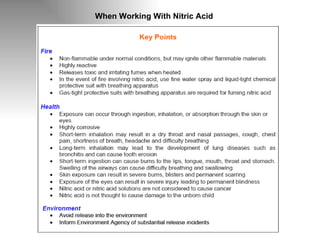 When Working With Nitric Acid   
