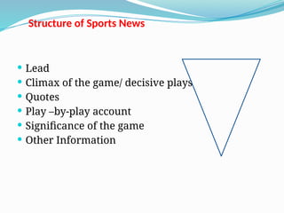 Text Structure Examples Using Sports Sports writing tips, the do's and don t's to improve writing skills | PPTX