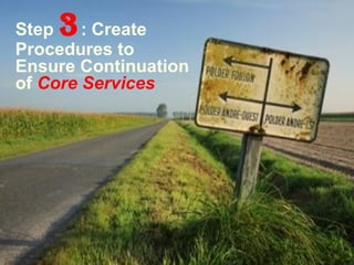 National Network of Libraries of Medicine
MidContinental Region
Step 3: Create
Procedures to
Ensure Continuation
of Core Services
 