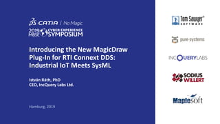 Introducing the New MagicDraw
Plug-In for RTI Connext DDS:
Industrial IoT Meets SysML
István Ráth, PhD
CEO, IncQuery Labs Ltd.
Hamburg, 2019
 