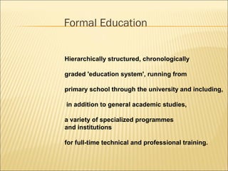 readings about non formal education readings about non formal education