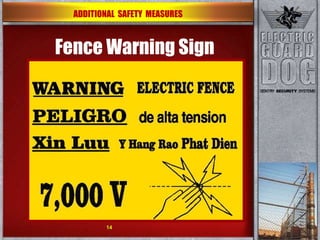 Fence Warning Sign 14 ADDITIONAL  SAFETY  MEASURES 