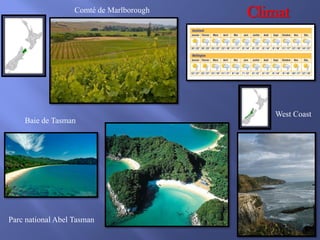 Comté de Marlborough

Baie de Tasman

Parc national Abel Tasman

Climat

West Coast

 