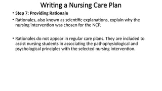 Nursing Rationale Example Presentation Nursing process and Nursing care plan | PPTX
