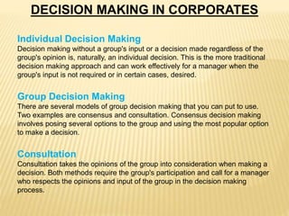 ’’GROUP DECISION MAKING ’’ Slide 10