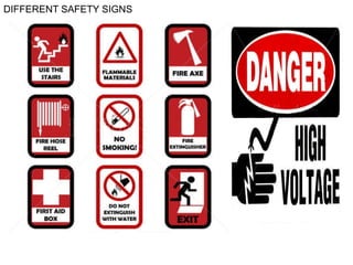 DIFFERENT SAFETY SIGNS
 