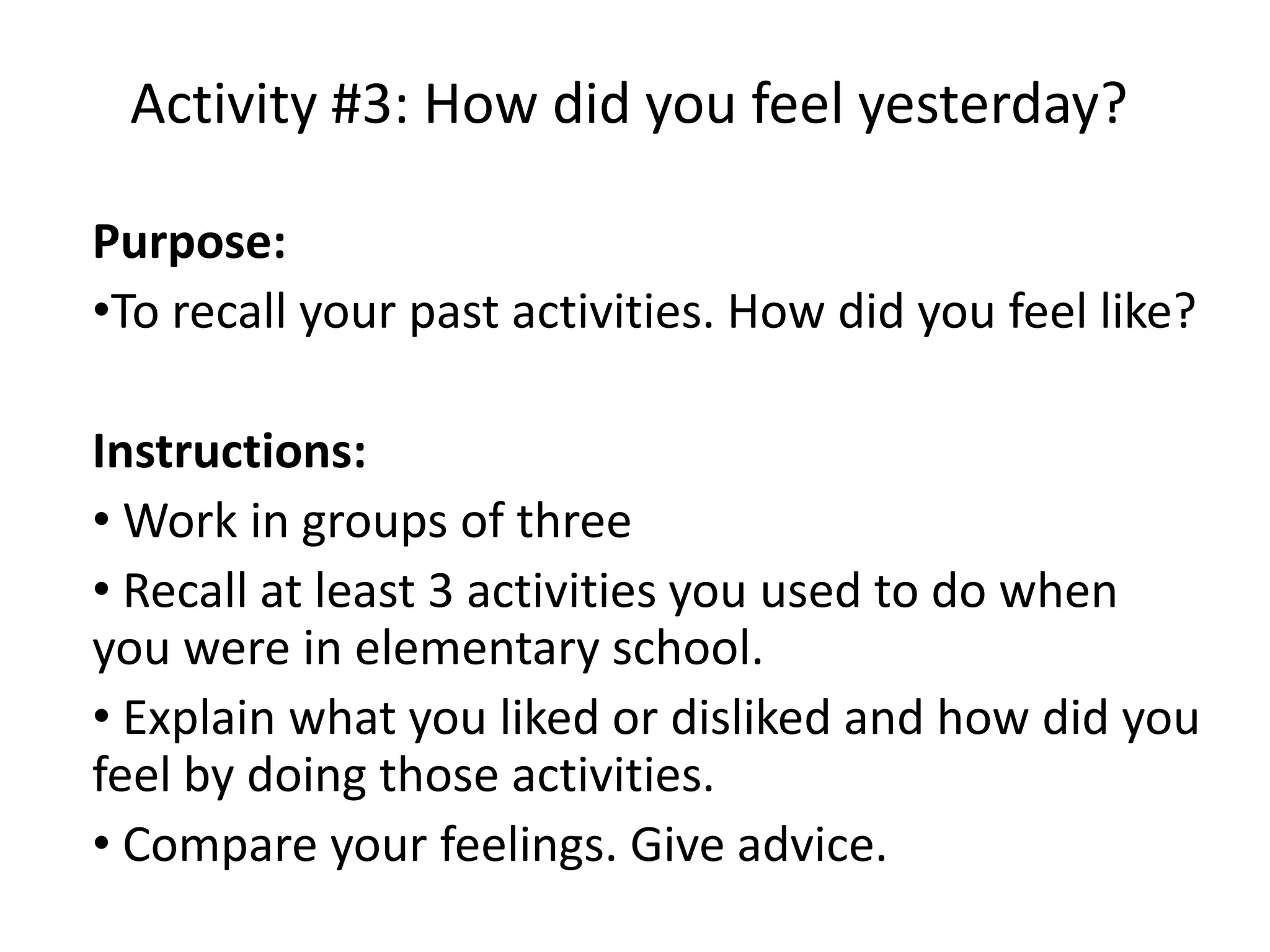 Later look at thepictures and discussifitiscorrectthe concept, why? orwhynot?RELAXED