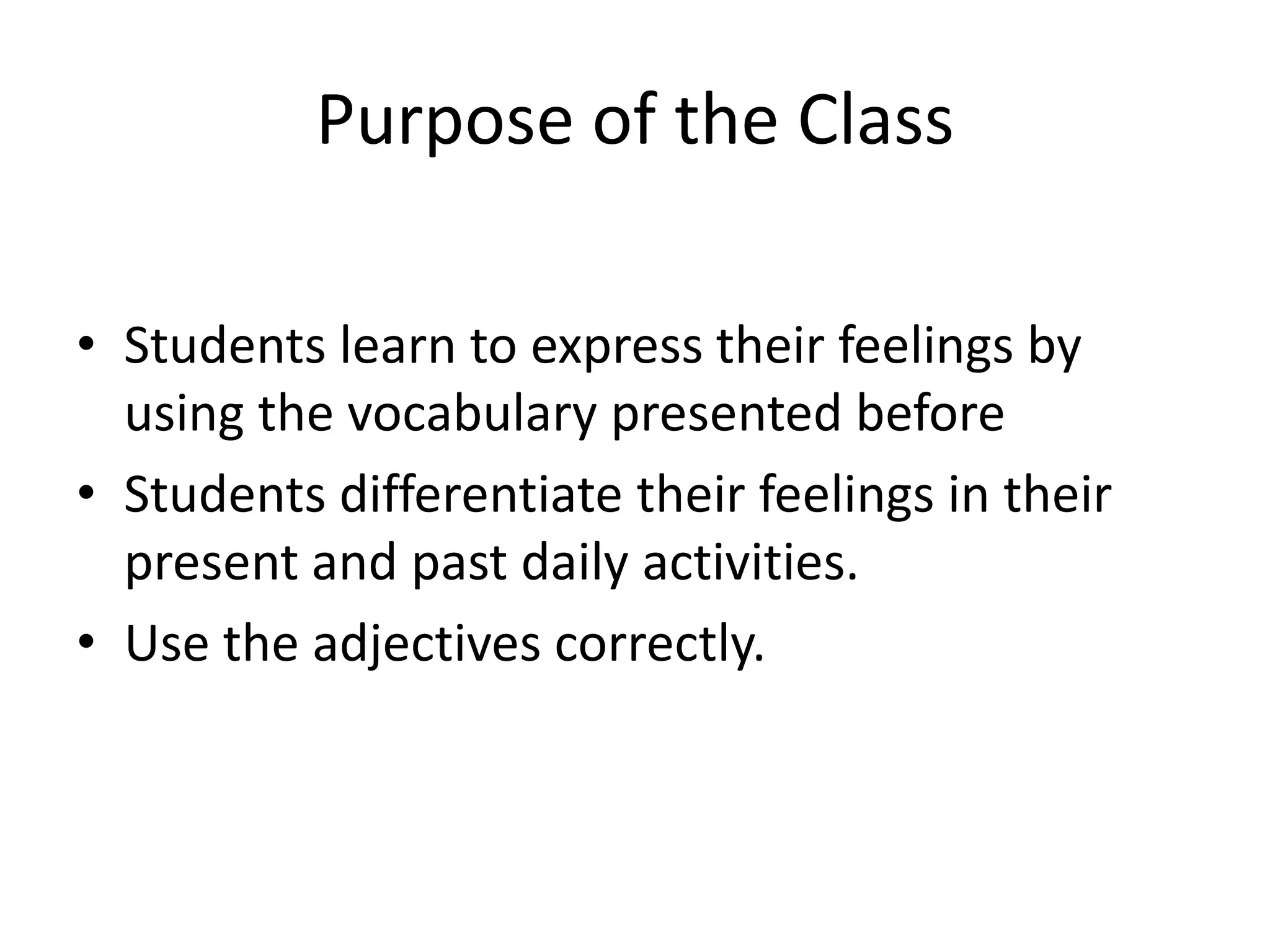 Activity#2 : Toidentifyfeelings. Reasons