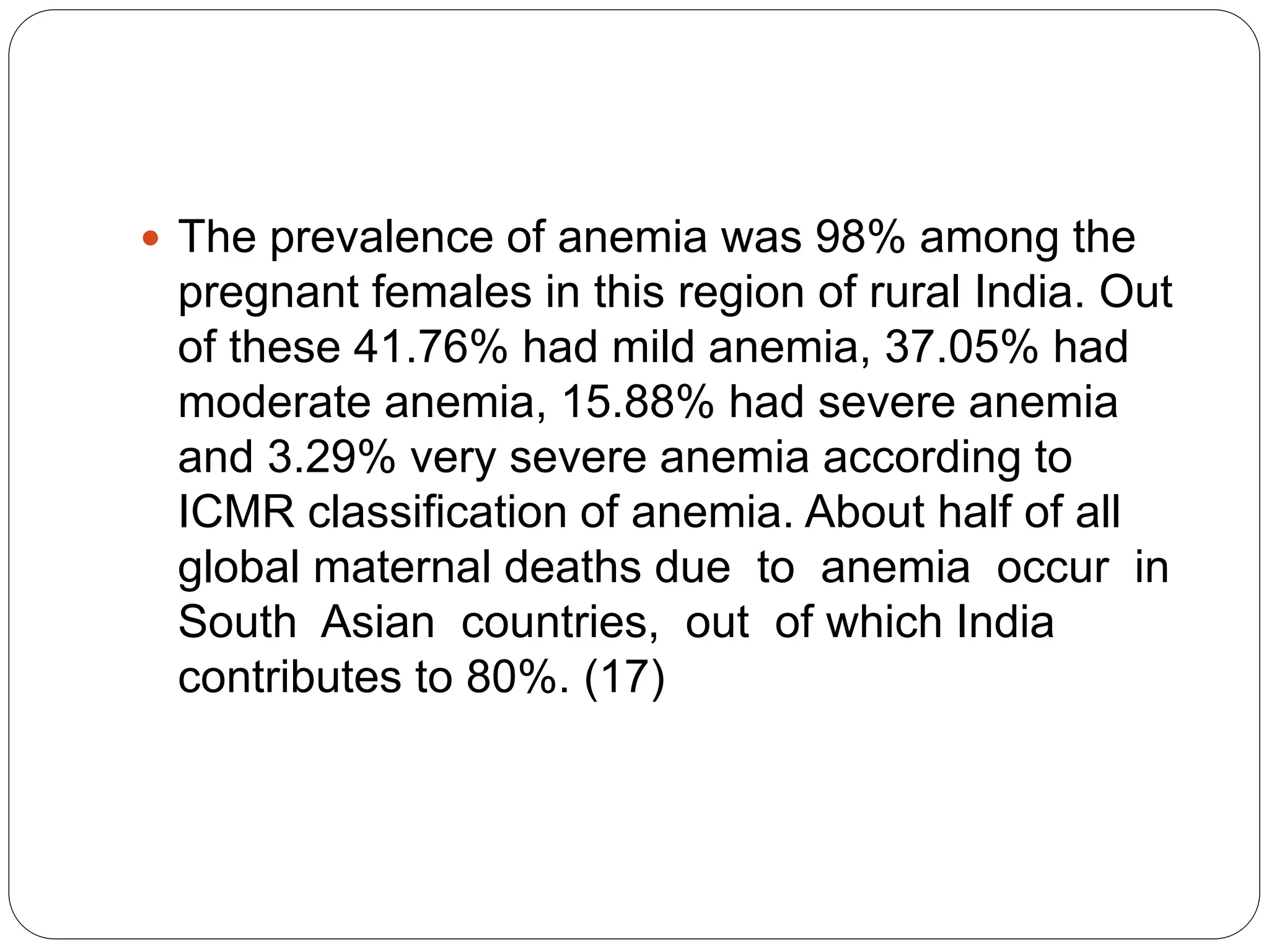 presentation of Anemia and classification | PPTX