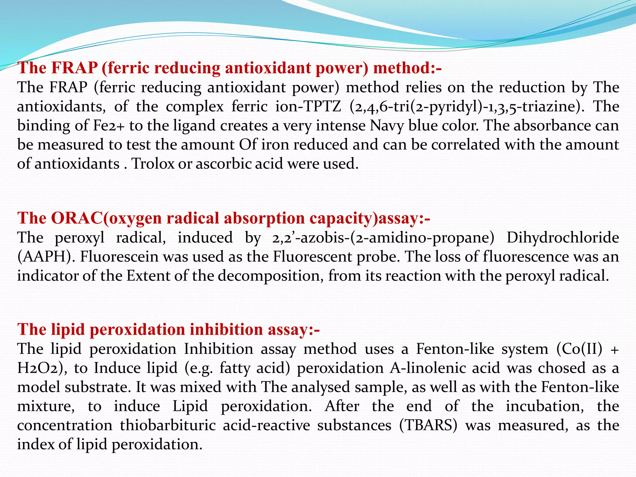 Presentation of antioxidant activity of marine bioactive compounds | PPTX