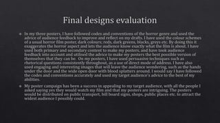 Presentation of a pitch 