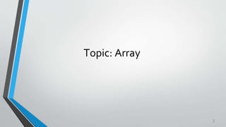 Presentation of array | PPT
